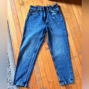 Zara High-rise Ankle Mom Jeans